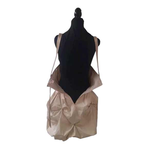 XXI formal Size 6 Sleeveless Ruched Sheath Silky Dress Fairy Party Prom Spring - Picture 4 of 9